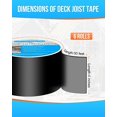 thumbnail image 2 of Joist Tape Deck Joist Flashing Tape 4" x 50' Deck Butyl Tape Waterproof Anti-Corrosion, 2 of 5