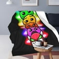 thumbnail image 3 of Geometry Dash Blanket Super Soft Cozy Throw Blanket Fuzzy Comfy Flannel Blanket Warm Plush Blankets For Couch, Sofa, Bed 60"X50", 3 of 6