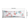 thumbnail image 6 of Long Body Pillow Cover - Soft & Breathable, Hidden Zipper, 20"x54", Tropical Flamingo & Floral Print - Perfect Gift for Beach Lovers, Side Sleepers, Summer Home Decor, 6 of 7