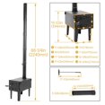 thumbnail image 3 of SEYATPOOL Wood Burning Stove Tent for Outdoor Cooking Fishing Hiking Travel Portable Heater with Storable Chimney Pipes, 3 of 9