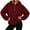 Wine, variant on Womens Oversized Boxy Pullover Drop Shoulder Half Zip Hoodie with Kangaroo Pocket Cropped Hip Length Solid Casual Lounge Top