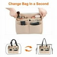 thumbnail image 1 of Felt Purse Insert Organizer Portable Cosmetic Bag Fit for Handbag Tote Various Bag, 1 of 6