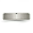 thumbnail image 4 of Titanium Ridged Edge 6mm Brushed and Polished Band, 4 of 8