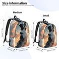 thumbnail image 3 of Picia Cloud Border Collie Printed Canvas Daypack - Stylish and Durable Vintage Compact Backpack - Class, Work, Travel, or Laptop Bookbag,Organized Compartments-Small, 3 of 6