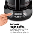 thumbnail image 4 of Hamilton Beach 12-Cup Programmable Drip Coffee Maker Machine with Glass Coffee Pot, Black with Stainless Steel Accents, 4 of 8