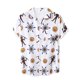 thumbnail image 1 of Hombres Casual Botones Playa Sin posicionamiento Estampado floral Turndown Camisa de manga corta Blusa Pompotops oipoqjl49170, 1 of 9