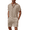 Khaki, variant on COOFANDY Men's 2 Pieces Linen Set Henley Shirt Short Sleeve and Shorts Summer Beach Yoga Matching Outfits