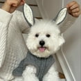 thumbnail image 4 of Moocorvic Easter Bunny Pet Costumes Outfit Knitted Dog Sweater Party Easter Clothes Gifts for Pet Lovers, Gray,L, 4 of 9