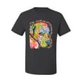 thumbnail image 3 of Neon Lab Dog Lover Shirt | Labrador Dogs Speak To Those Who Listen | Dean Russo Art Animal Lover Men's T-Shirt, Charcoal, 3X-Large, 3 of 6