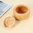 thumbnail image 3 of Set of 2 Bamboo Baskets with Lid for Storing Small Items Storage Box, 3 of 7