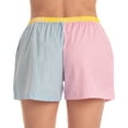 thumbnail image 3 of Just Love Women’s Cotton Pajama Shorts- Sleep & Lounge Boxer PJs. (Color Block Stripe, Small), 3 of 3