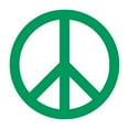 thumbnail image 1 of Peace Sign Symbol Vinyl Transfer Decal Sticker for Laptop/Car/Truck/Window/Bumper (Matte Green, 7in x 7in), 1 of 4
