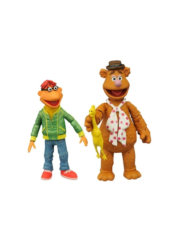 Diamond Select Toys The Muppets Select Series 1 - Fozzie Bear and Scooter Set - 4 in, 5 in