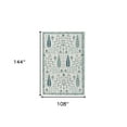 thumbnail image 6 of HomeRoots 550028 9 x 12 ft. Ivory & Blue Wool Floral Hand Tufted Rectangle Area Rug, 6 of 9