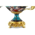 thumbnail image 3 of Scalloped Porcelain and Bronze Fruit Bowl, 3 of 8