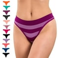 thumbnail image 5 of Alyce Ives Intimates Womens Seamless No Show Bikini,Striped 2, M, 12 Pack, 5 of 5