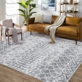 thumbnail image 2 of CAROMIO Area Rugs Boho Rug Modern Abstract Rugs Soft Indoor Carpet Low Pile Non Slip Rugs for Living Room Bedroom, 9' x 12' Gray, 2 of 7
