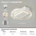 thumbnail image 4 of Topcobe 19.7" White Ceiling Fan with Light and Remote, 4 of 11