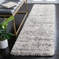 thumbnail image 2 of SAFAVIEH Iceland Issie Abstract Shag Runner Rug, Ivory/Grey, 2' x 8', 2 of 8