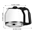 thumbnail image 5 of 12-Cup Glass Coffee Carafe Replacement Dishwasher Safe Universal Fit for Coffee Makers, 5 of 6