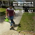 thumbnail image 4 of Greenworks 48V (24V x 2) 3-in-1 Brushless Blower Vacuum Mulcher (520 CFM / 240 MPH), Powerful for Yard, Lawn, Patio and Driveway Cleanup, Includes (2) 6.0Ah Batteries and 100W Fast Charger, 4 of 16