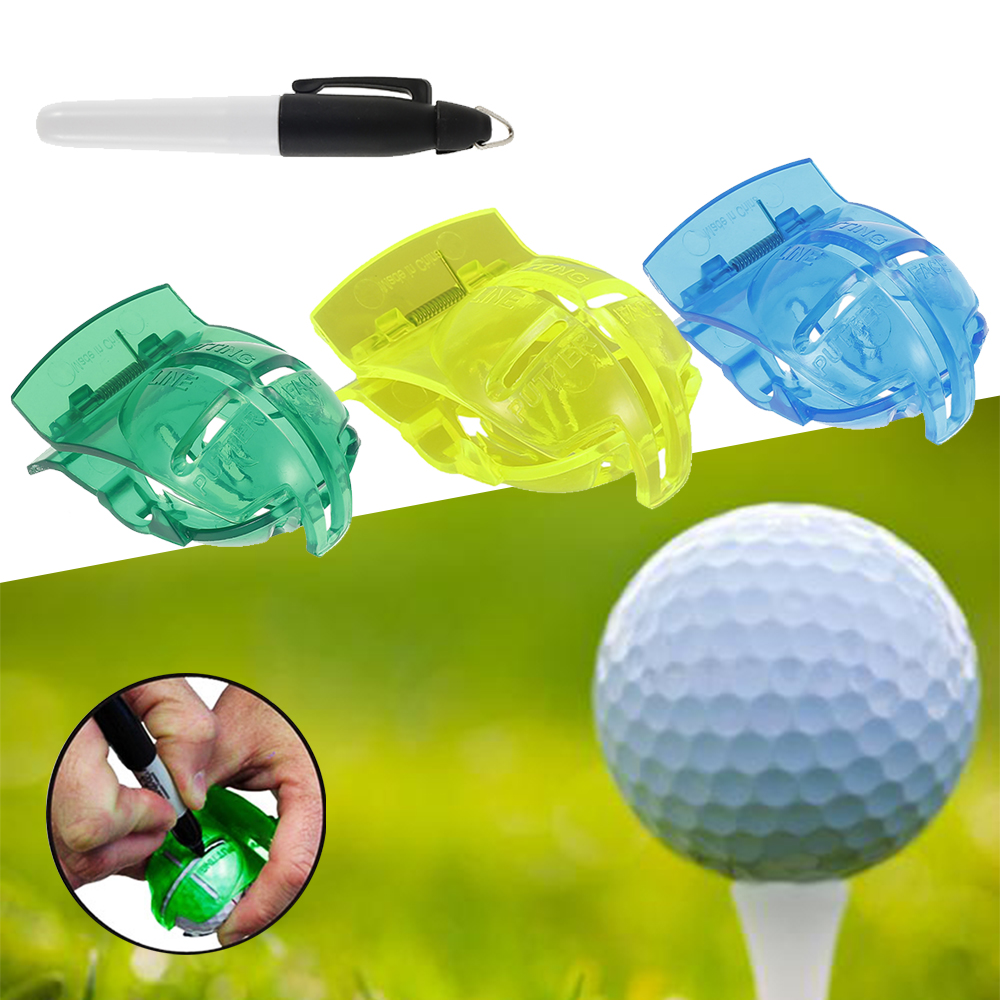 ZTOO Triple Track Golf Ball Line Marker Mark Golf Ball Stencil Monogrammer Marker Template Drawing Putting Line+PE - image 1 of 11