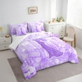 thumbnail image 3 of Erosebridal Purple Princess Bedding Sets Queen Size, Rock and Roll Bedding Queen Size, Disco Music Reversible Comforter Sets with Sheets, Super Cozy Bedroom Decor, 7 Pieces, 3 of 6