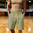 thumbnail image 2 of XAOFW Solid Color Casual Shorts For Man Everyday Wear Relaxed Fit Shorts Outdoor Activities Comfortable Bottoms, 2 of 4