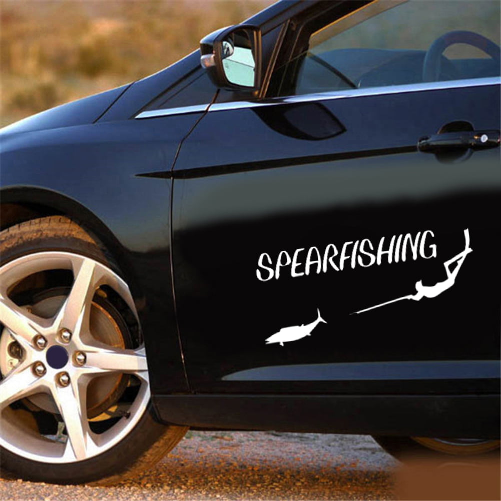 SPEARFISHING FREEDIVING SPEARFISH CAR REFLECTIVE DECAL STICKER DECORATION 