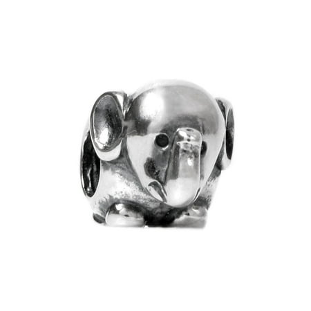 Elephant Indian Charms - Queenberry Sterling Silver Elephant European Bead Charm Fits Pandora