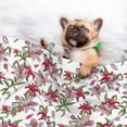 thumbnail image 3 of Naloa Lilies Flowers Dog Blanket, 3 Sizes Cat Blanket for Indoor Cats Large Medium Small Dog Gifts-Large, 3 of 8