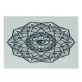 thumbnail image 1 of Occult Cutting Board, Abstract Ornamental Eye with Mandala Form Providence Energy in Action Design, Decorative Tempered Glass Cutting and Serving Board, Small Size, Black White, by Ambesonne, 1 of 1