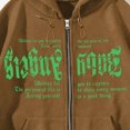 thumbnail image 4 of Yuannlog Womens Hoodies Autumn Letters Print Loose Oversized Gothic Grunge Hip Hop Long Sleeve Sweatshirts Black Harajuku Zip Up Jackets, 4 of 4