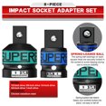 thumbnail image 6 of 8 Piece Impact Socket Adapter and Reducer Set, 1/4" 3/8" 1/2" 3/4" Drive Socket Adapters with Durable Case for Impact Driver Conversions, 6 of 6