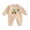 Khaki, variant on Licupiee Baby Boy Girl Birthday Romper Letter Embroidery Long Sleeve Jumpsuit