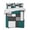 Green, variant on Quilts Full Size Bedding Set, Abstract Green Grey Lightweight Quilted Comforter, Modern Geometric Color Blocks Soft Reversible Bedspread Coverlet with Pillow Covers for All Season, 78" x 90"