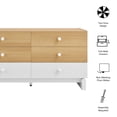 thumbnail image 3 of Nolia 6-Drawer Color Block Dresser in Oak White, 3 of 9