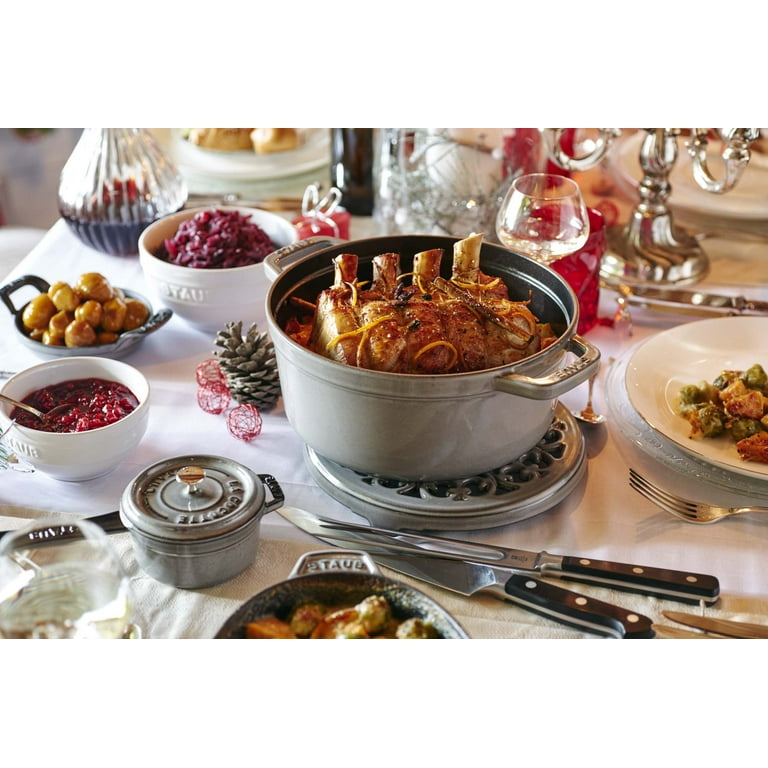 Staub Cast Iron 9-qt Round Cocotte - Graphite Grey - Walmart.com Staub Cast Iron 9-qt Round Cocotte - Graphite Grey - Walmart.com