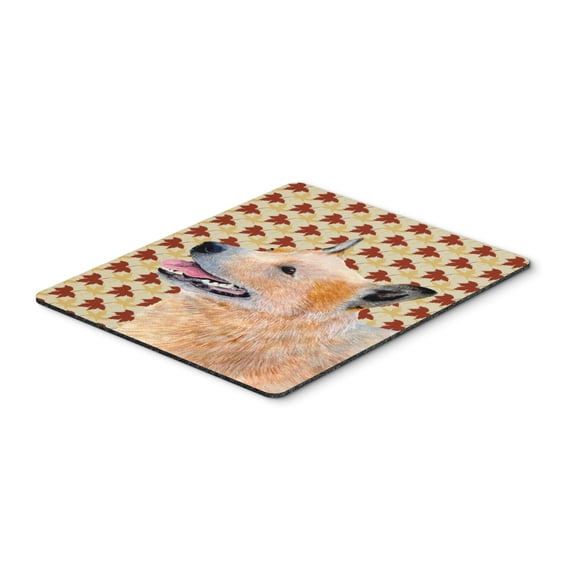 Carolines Treasures LH9092MP "Australian Cattle Dog Fall Leaves Portrait Mouse Pad Hot Pad or Trivet" Large multicolor