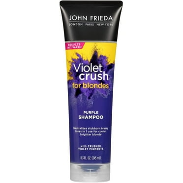 John Frieda Violet Crush Purple Shampoo for Brassy Blonde Hair, 8.3 fl oz