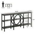 thumbnail image 4 of Tarnorci 66.9 Inch Extra Long Sofa Table, Narrow Long Sofa Console Tables Behind Couch Table with Open Storage Shelf, Gray+Black, 4 of 9