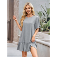 thumbnail image 1 of Vestido de Cuello Redondo y Corta Gris S, 1 of 7