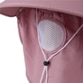 thumbnail image 3 of SAWOBUUN Women Sun Hat Wide Brim Breathable Fishing Hat UV Protection Lightweight Cap with Face Cover, 3 of 7