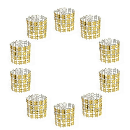 Christmas Chair Sashes 10Pcs Diamond Napkin Rings for Wedding Napkin Holders Rhinestone Chair Sashes Banquet Dinner Christmas Table Decoration;10Pcs Napkin Rings Napkin Banquet Dinner Christmas Table Decoration ()