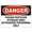 Warning Sign 2, variant on Danger Poison Sign, 8"x12" Aluminum Safety Warning Sign, Indoor Outdoor Toxic Hazard Sign