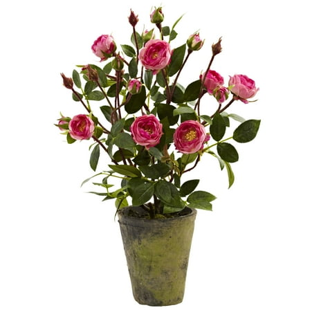 Nearly Natural Pink French Rose Garden Artificial Flowers