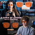 thumbnail image 2 of Gafas de bloqueo de luz azul ORANZI con 98,6% de protección UV400, 2 of 7