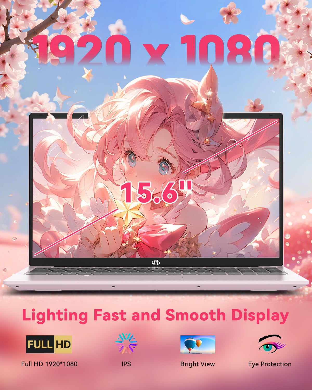 15.6" Light-Gaming-Laptop, 8 Cores AMD Ryzen 7 Pro 6850U 32GB LPDDR5 RAM 1TB SSD (Beat i7-1360P Up to 4.7GHz) AMD Radeon 680M GPU IPS FHD Computer with 100W Type-C Backlit Keyboard Fingerprint
