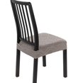 thumbnail image 1 of Set de Fundas para Asientos de Silla de Comedor SearchI Hexágono Taupe, 6 piezas, 1 of 7