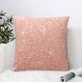 thumbnail image 4 of Pofeuu Rose Gold Glitter Print Double-sided plush pillowcase Square Throw Pillow Covers Pillows Cover for Living Room Bedroom Sofa Couch Cushion Cover（No pillow core）-18"x18", 4 of 7